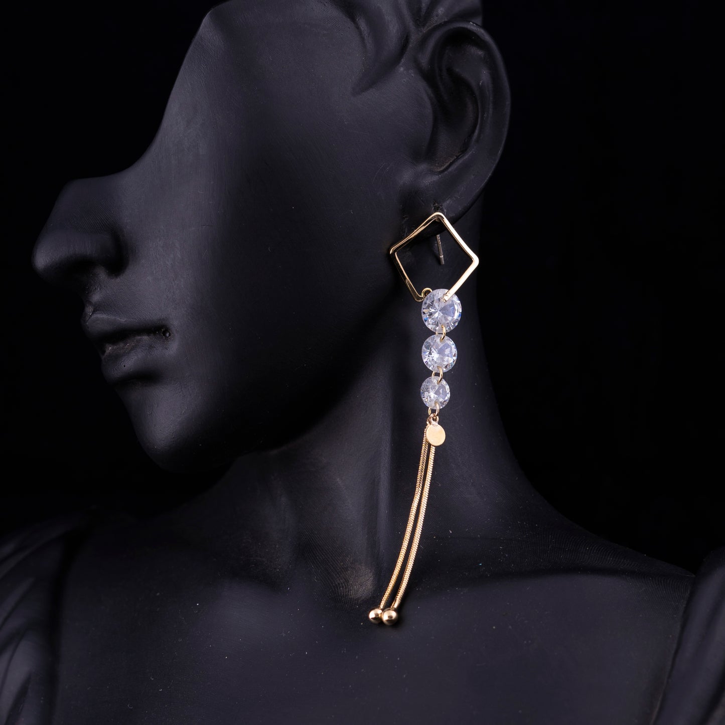 Gold N Crystals Earrings