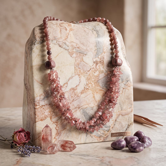 Peach Quartz Maala