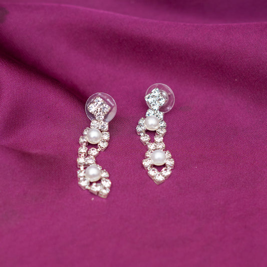 Cubic Zirconia Diamond Cut Necklace Set (Earrings included)