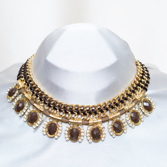 Brown N Golden Necklace