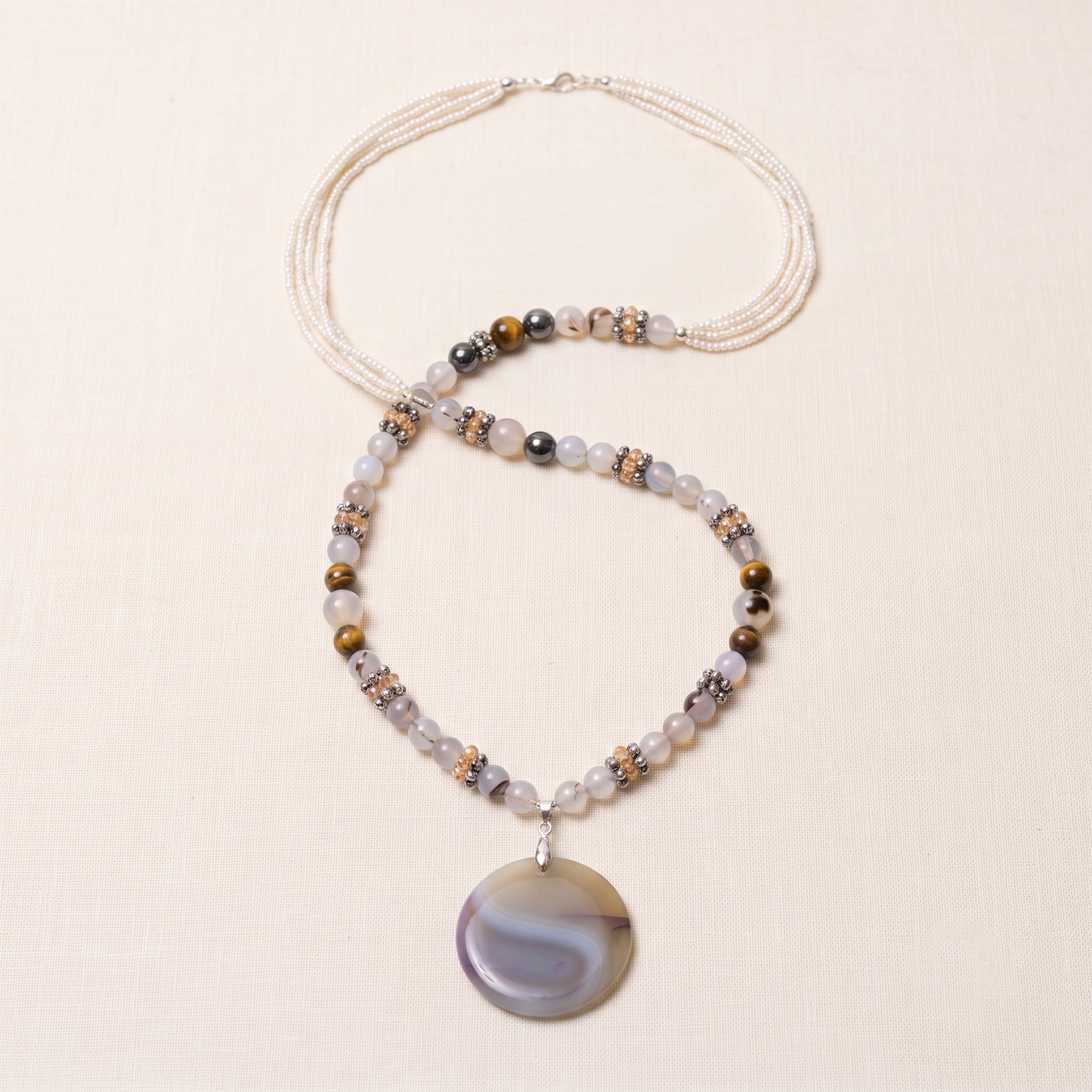 Sulemani Agate and Tiger Eye Stones Neckwear