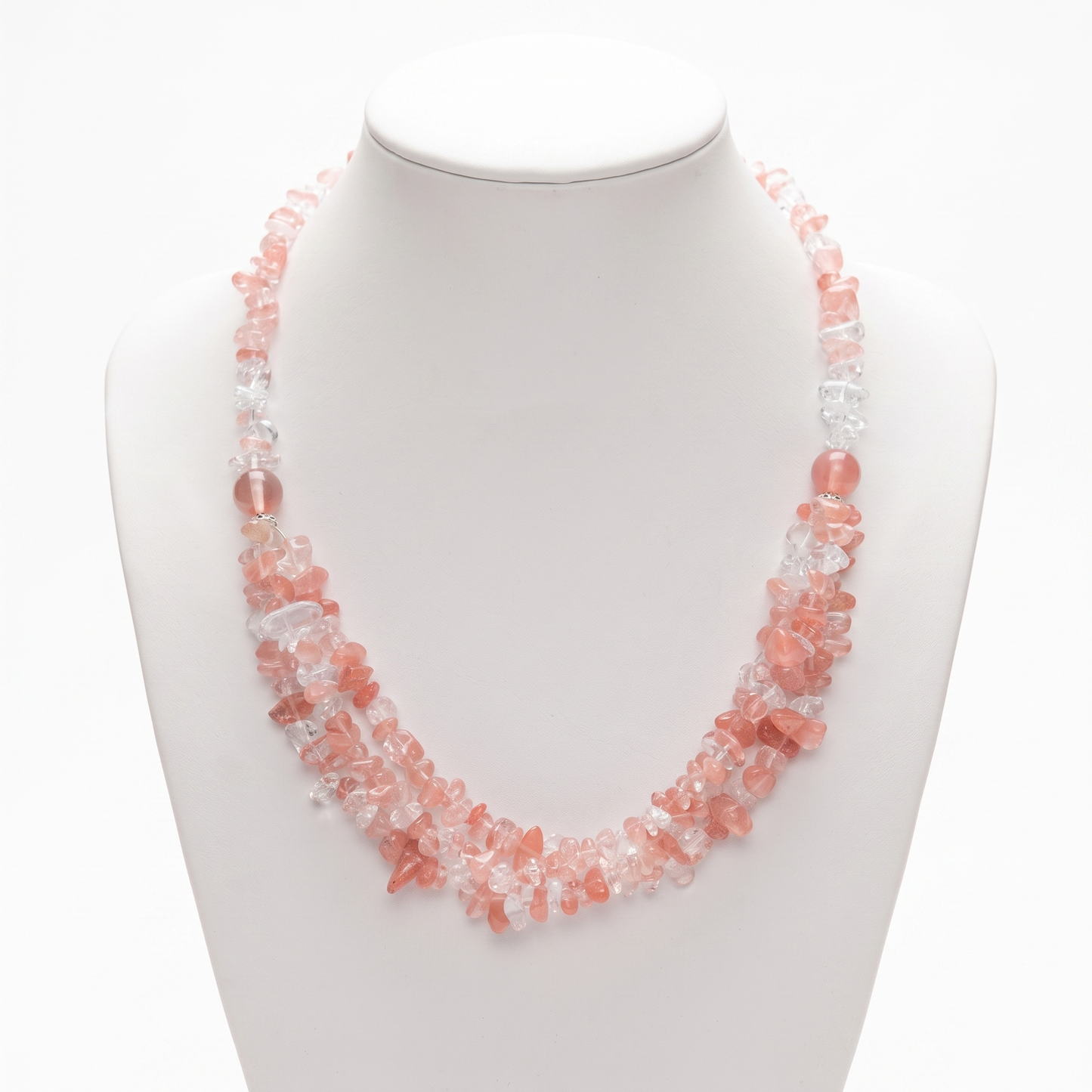 Strawberry Quartz Stones Necklace