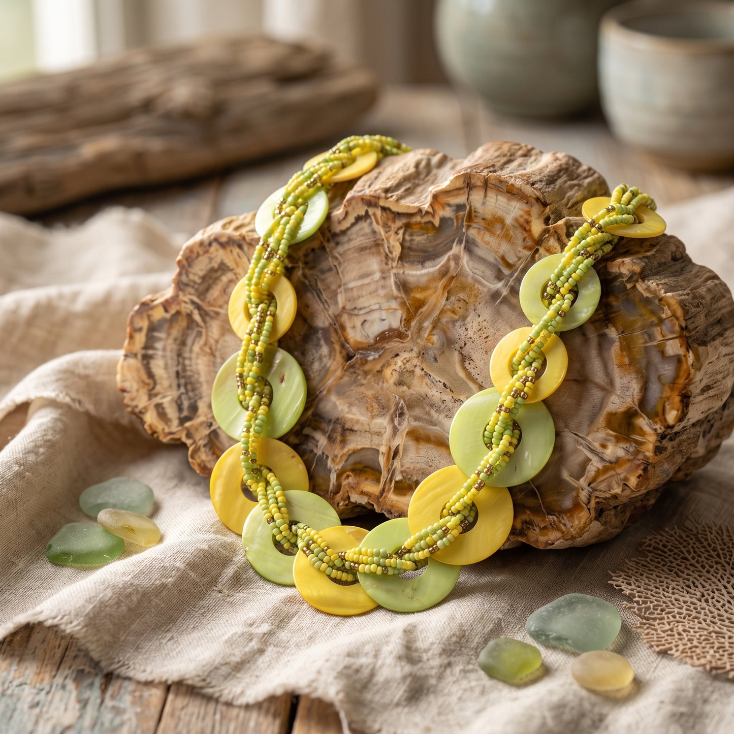 Yellow N Green Neckwear