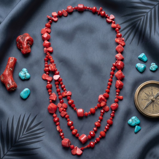 Red Stones Maala