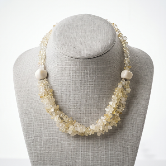 Lemon Quartz Stones Necklace