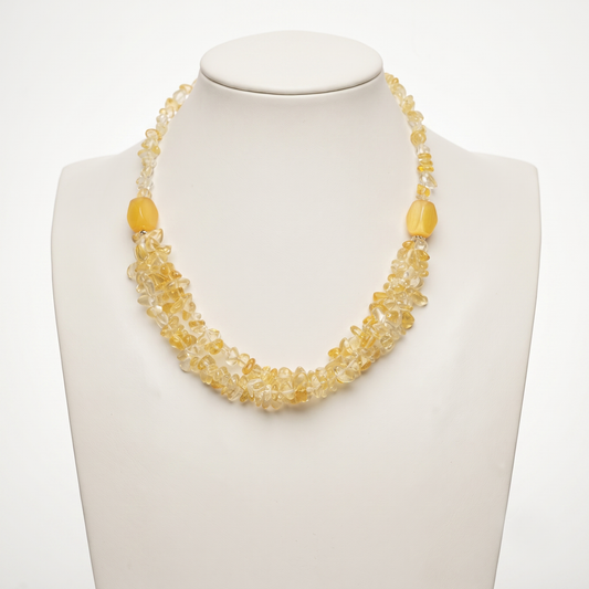 Citrine & Clear Quartz Necklace