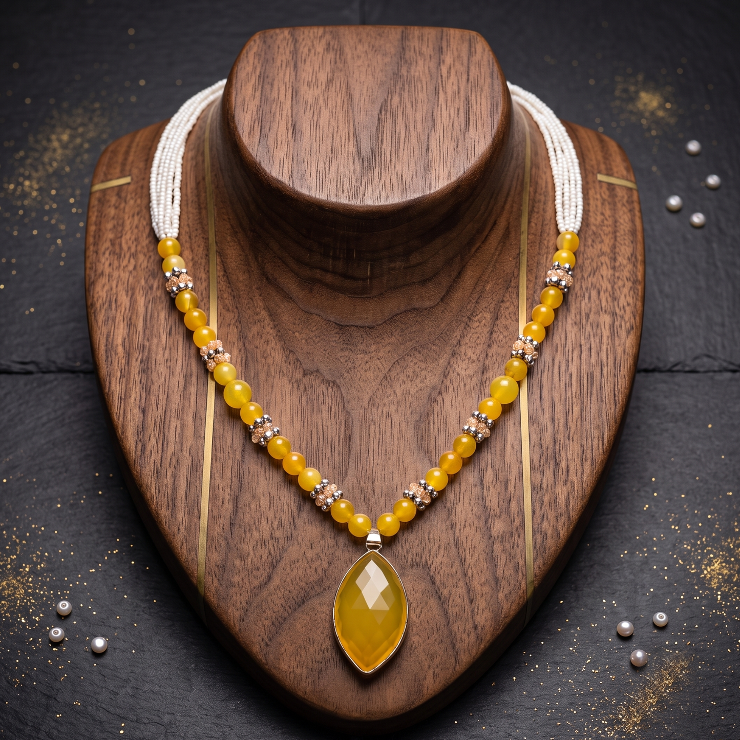 Yellow Agate Necklace