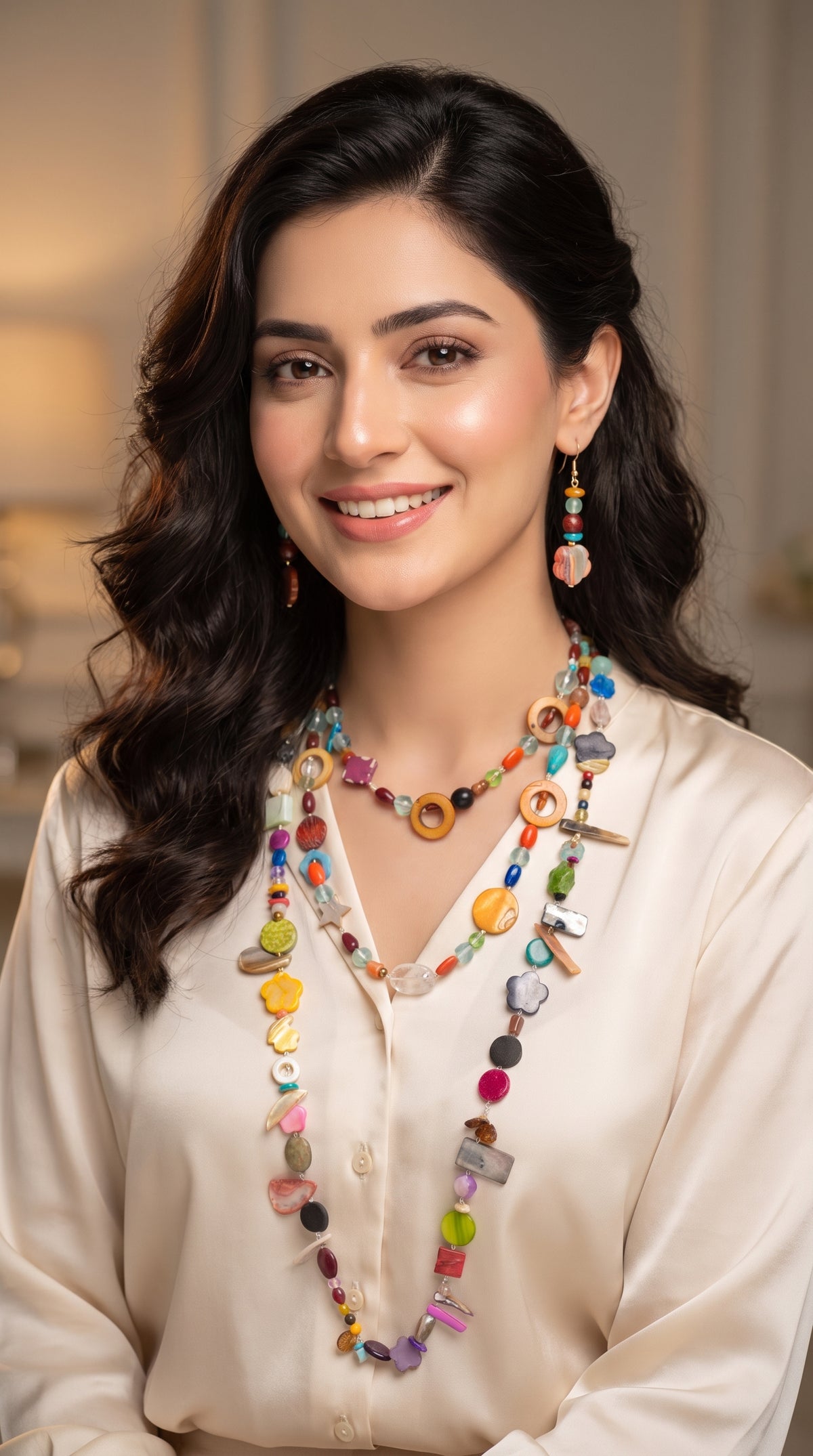 Gemstones Multi Layered Maala