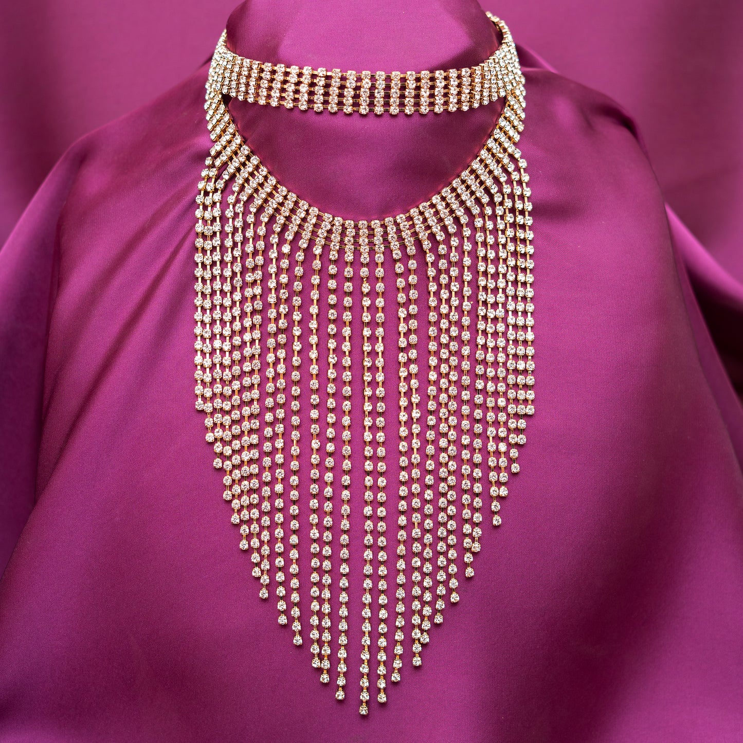 Falling Zirconia Necklace