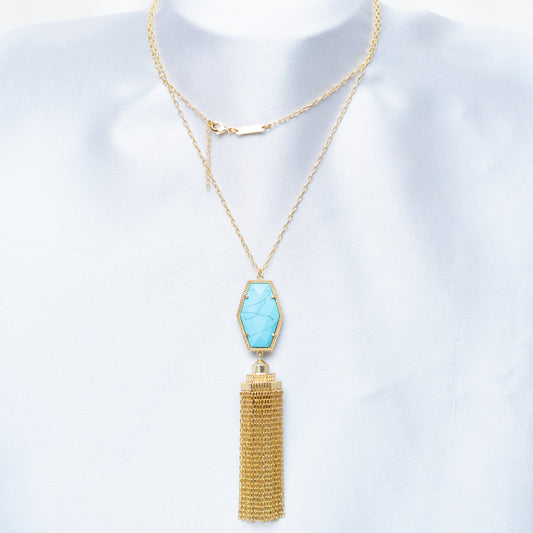 Cyan Gemstone Maala