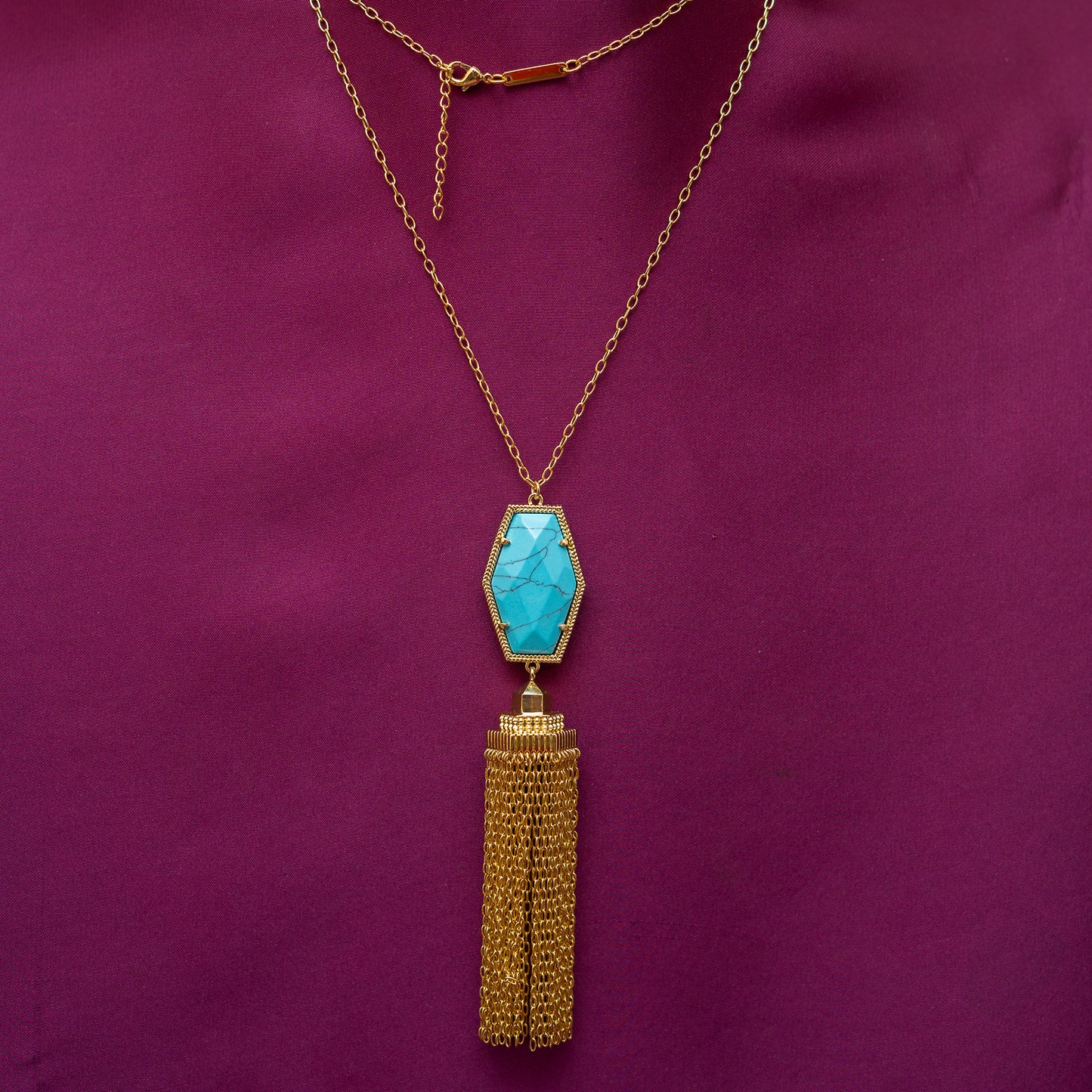 Cyan Gemstone Maala