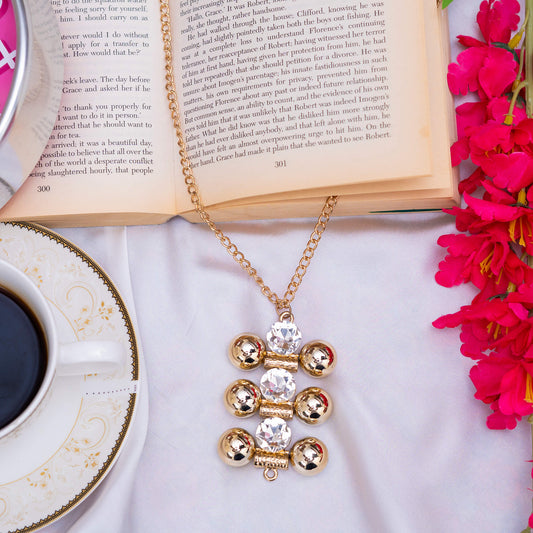 Crystals N Gold Pendant