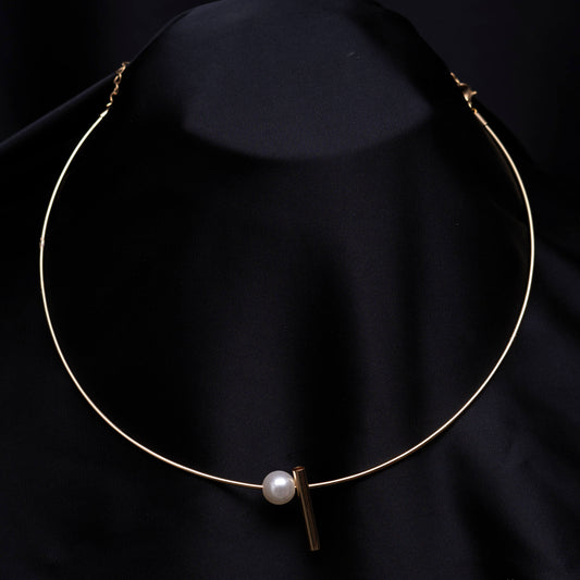 Pearl N Golden Necklace cum Maala
